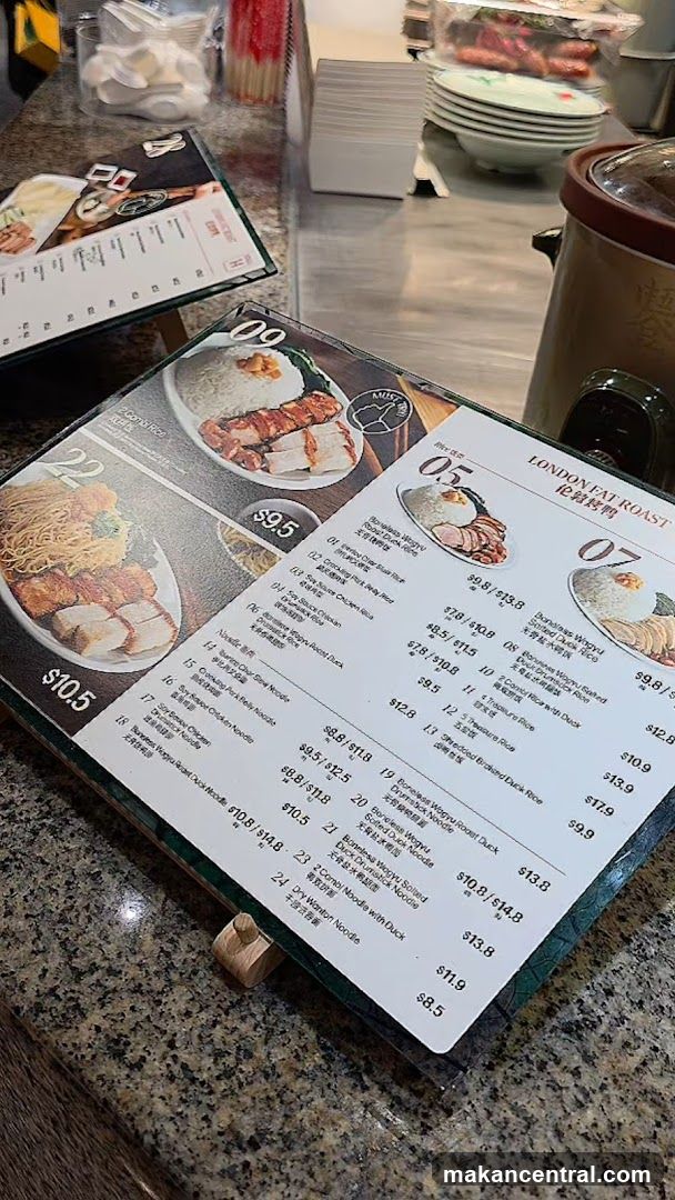 London Fat Roast Menu