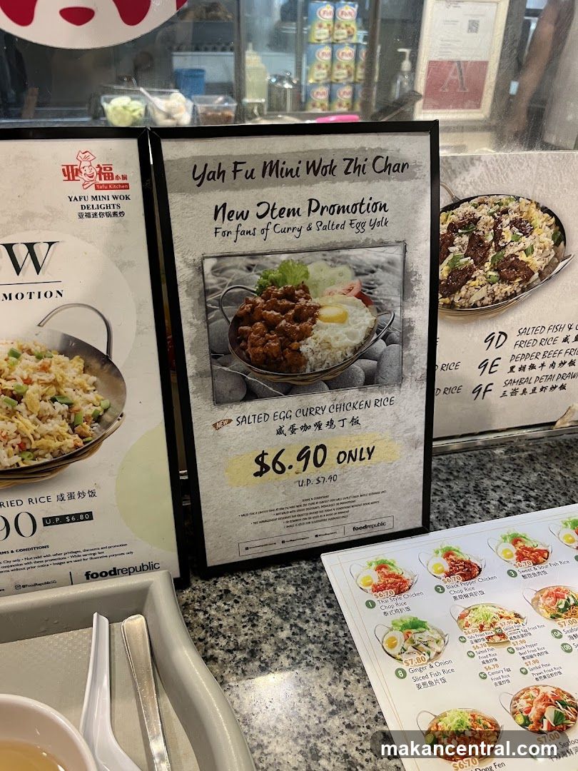 Yah Fu Mini Wok Zhi Char Menu