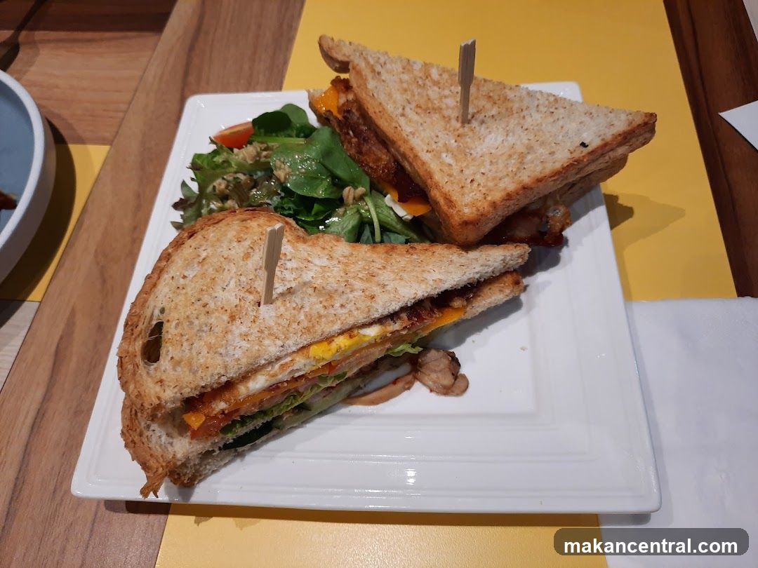Club Sandwich with Salad