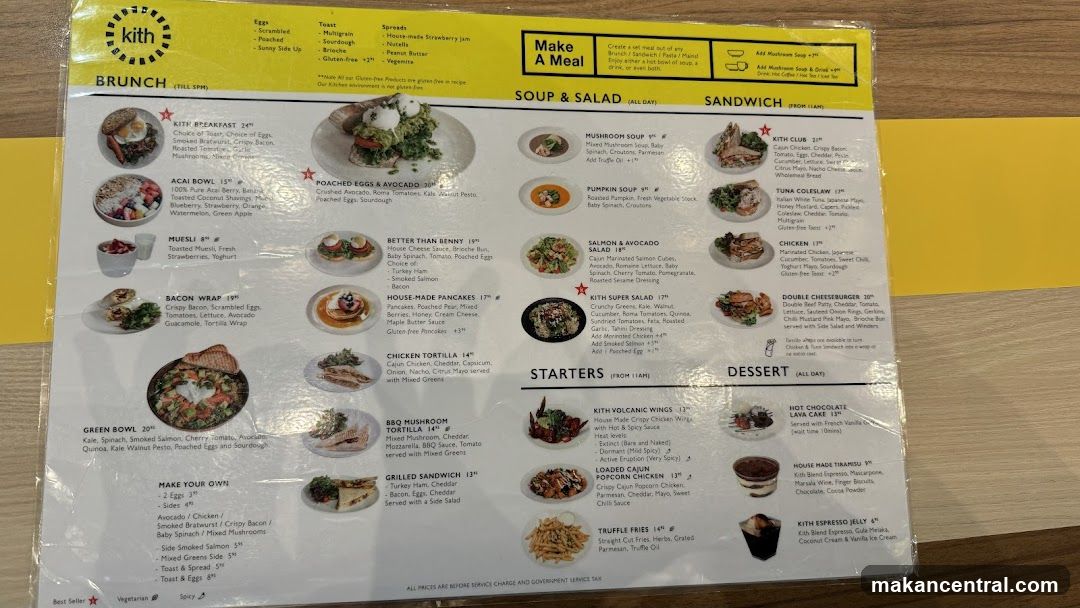 Kith Menu