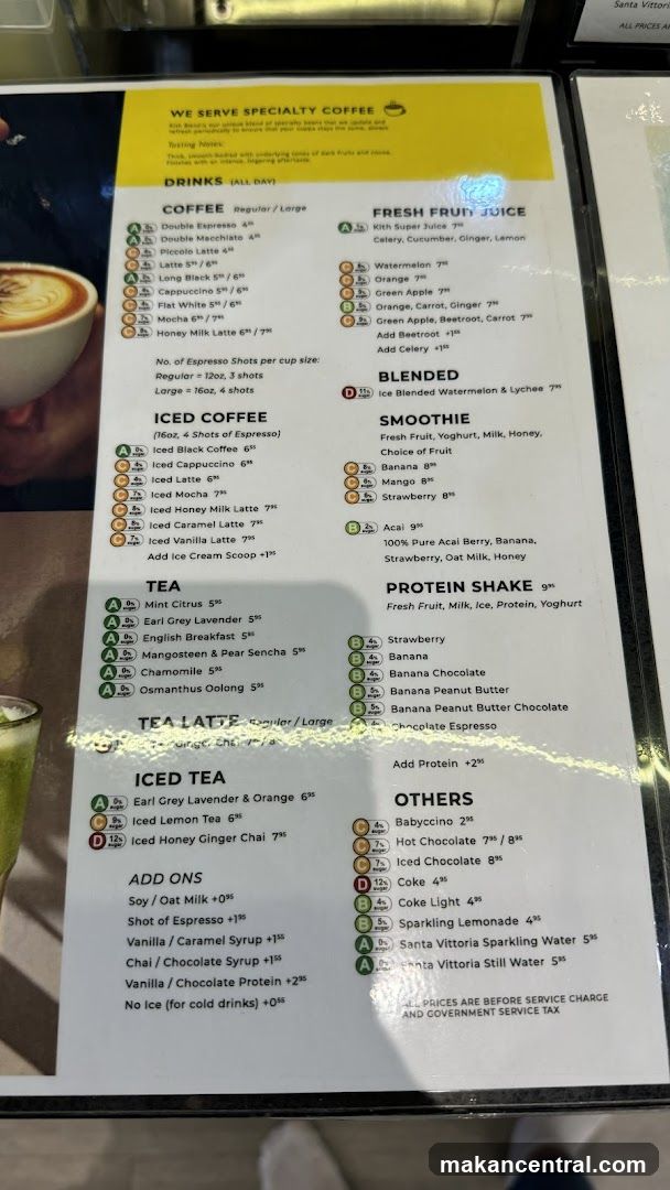 Drinks Menu