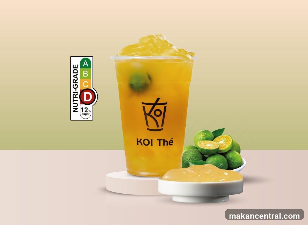 KOI Thé Drink with Nutri-Grade Label