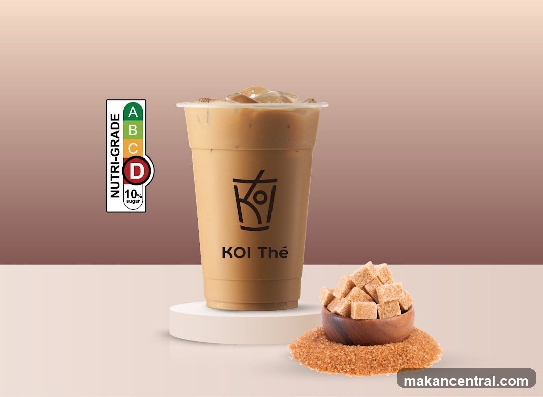 Iced Coffee Drink with Sugar Cubes