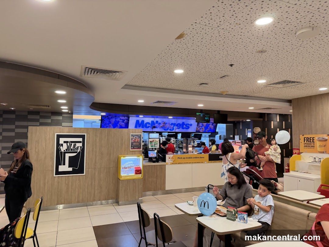 McDonald's Interior with Customers
