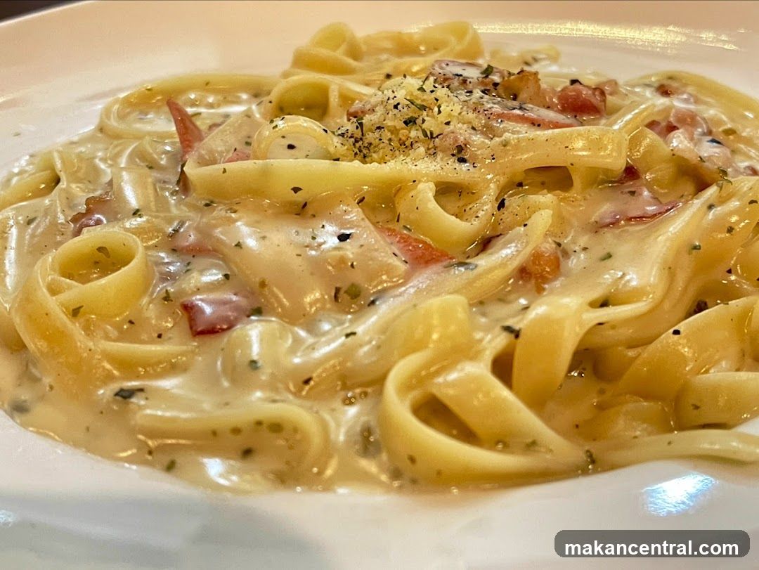Fettuccine Alfredo with Bacon