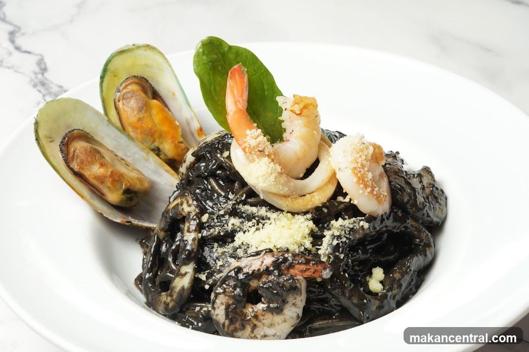 Squid Ink Pasta with Seafood