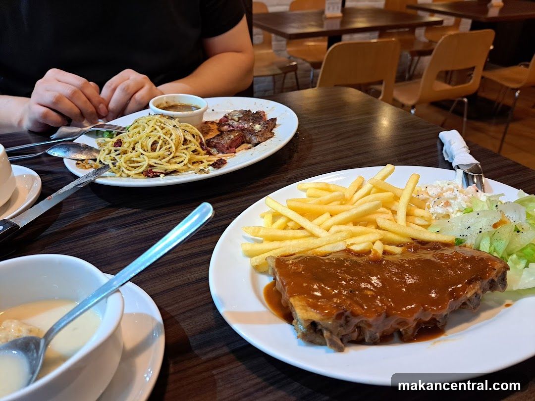 Diners Enjoying Meals at a Restaurant