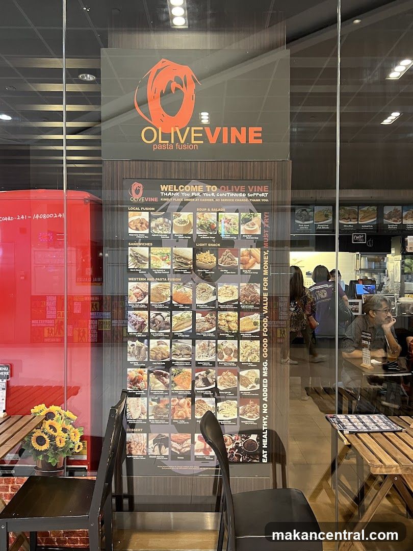 Olive Vine Pasta Fusion Menu