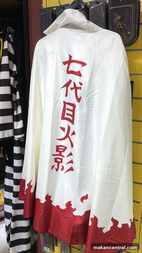 White Cape with Red Japanese Characters