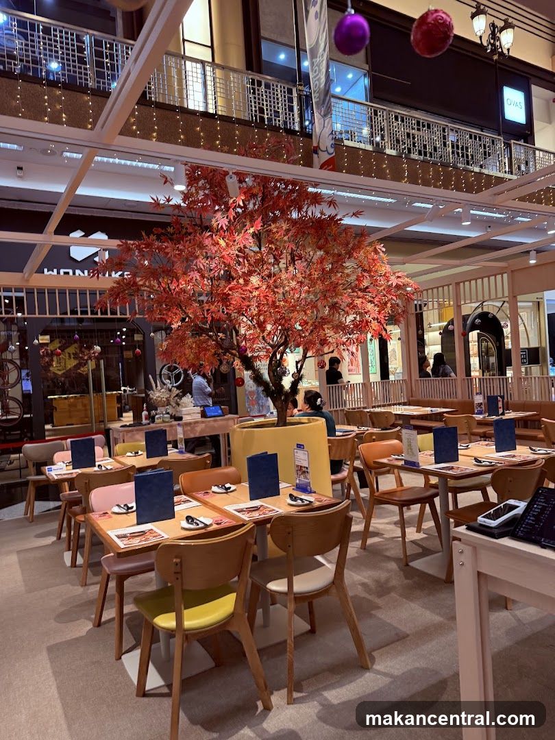 Restaurant Interior with Autumn Decor