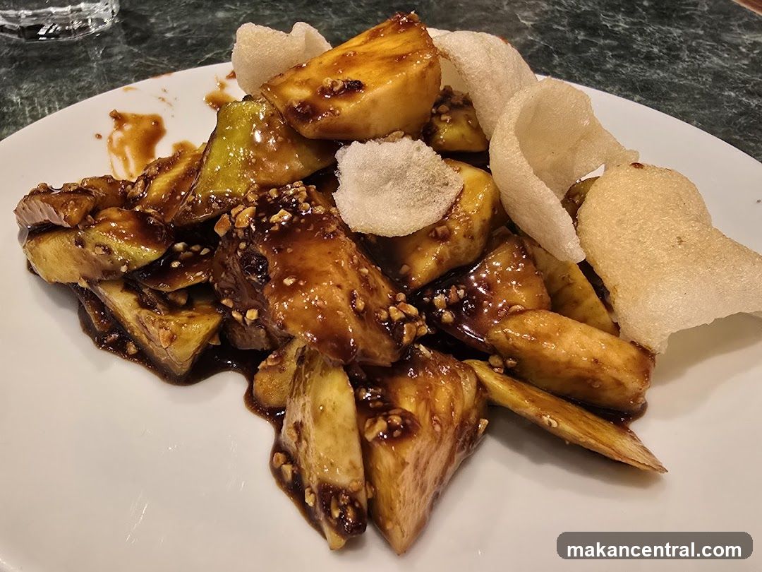 Fried Eggplant and Mango Salad