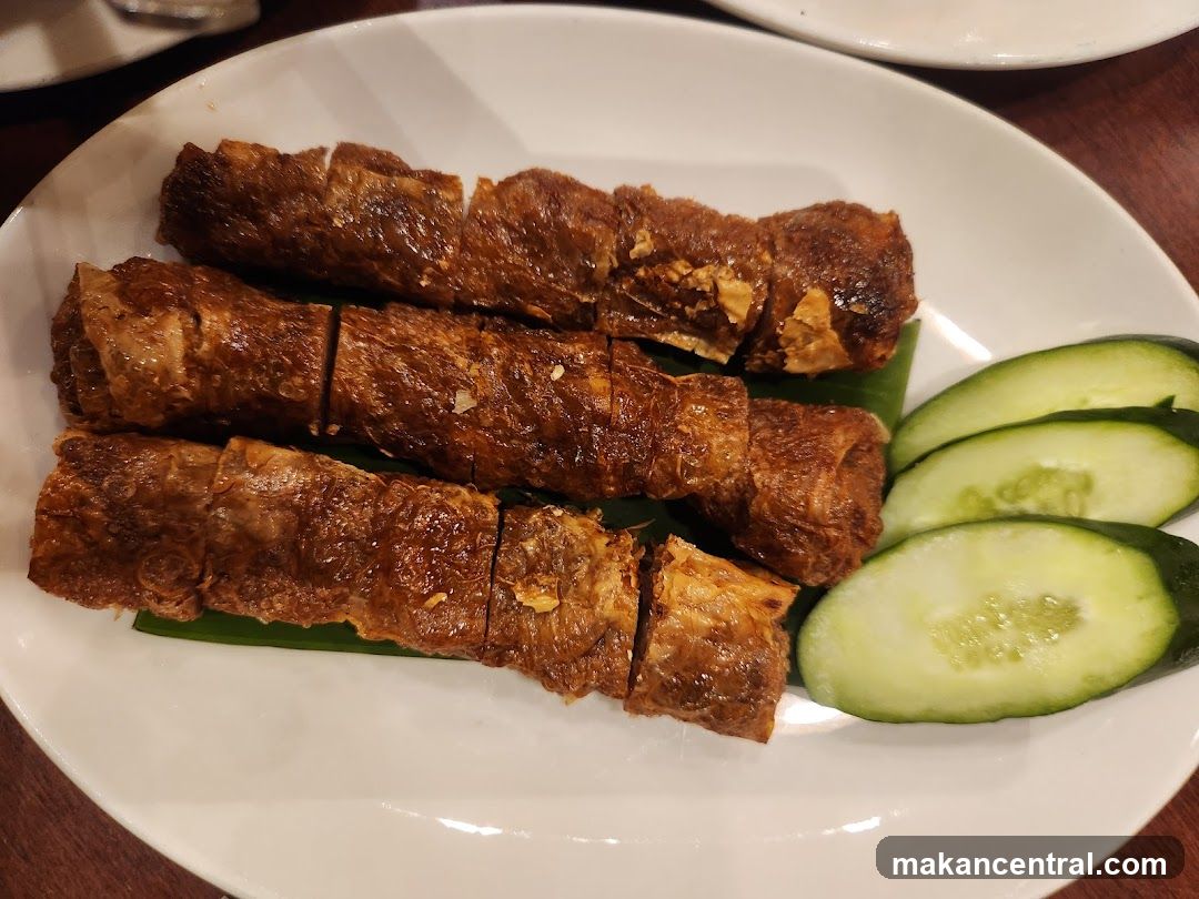 Fried Rolls with Cucumber Slices