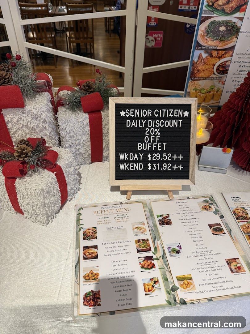 Buffet Menu with Senior Discount