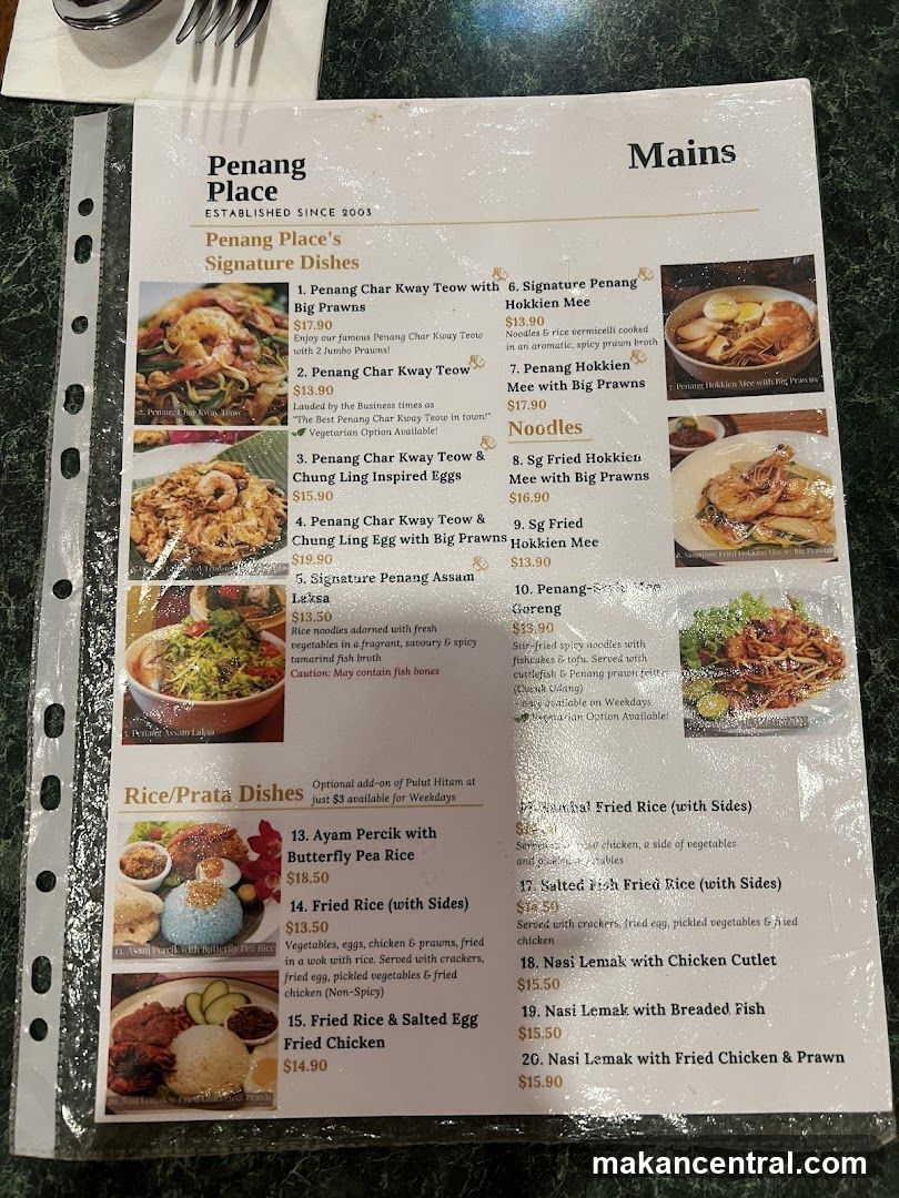 Penang Place Signature Dishes
