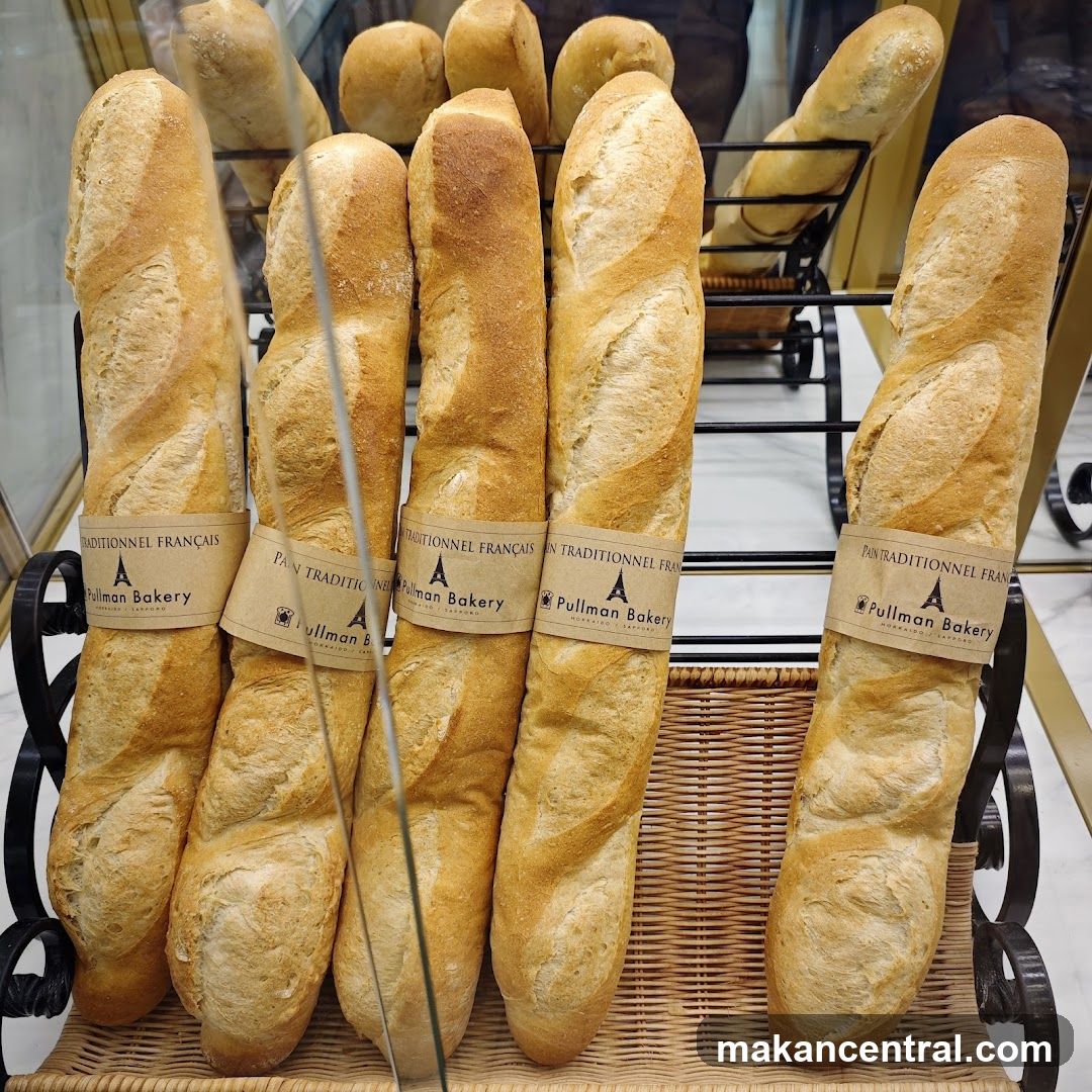 Baguettes in a Bakery Display