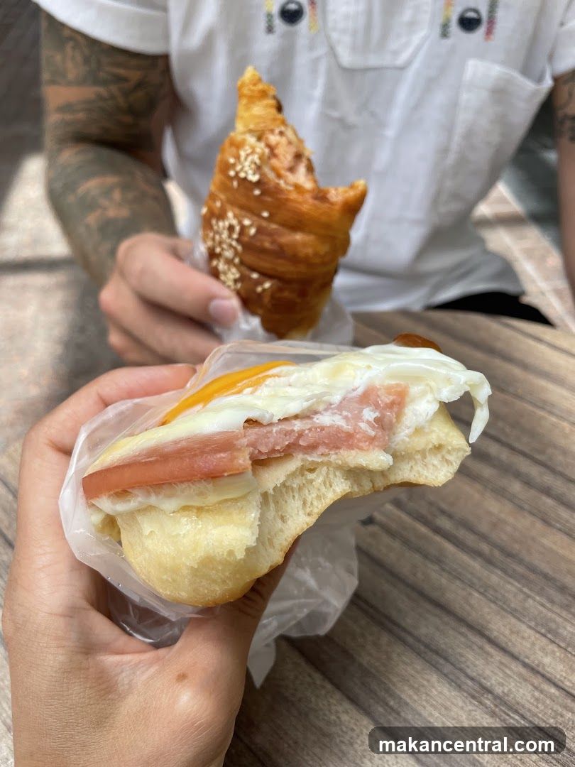 Croissant and Sandwich