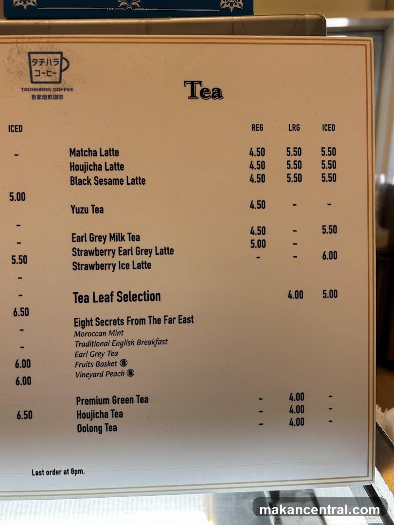 Tea Menu