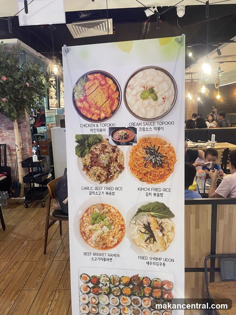 Korean Food Menu
