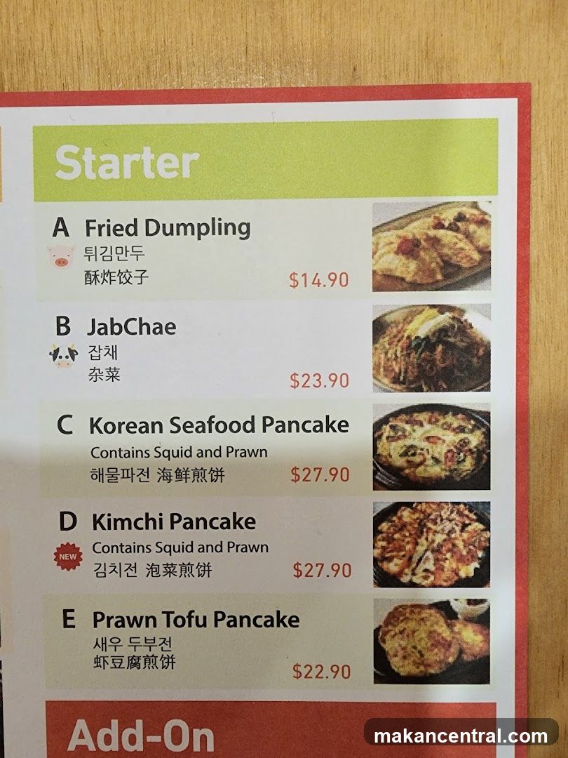 Starter Menu