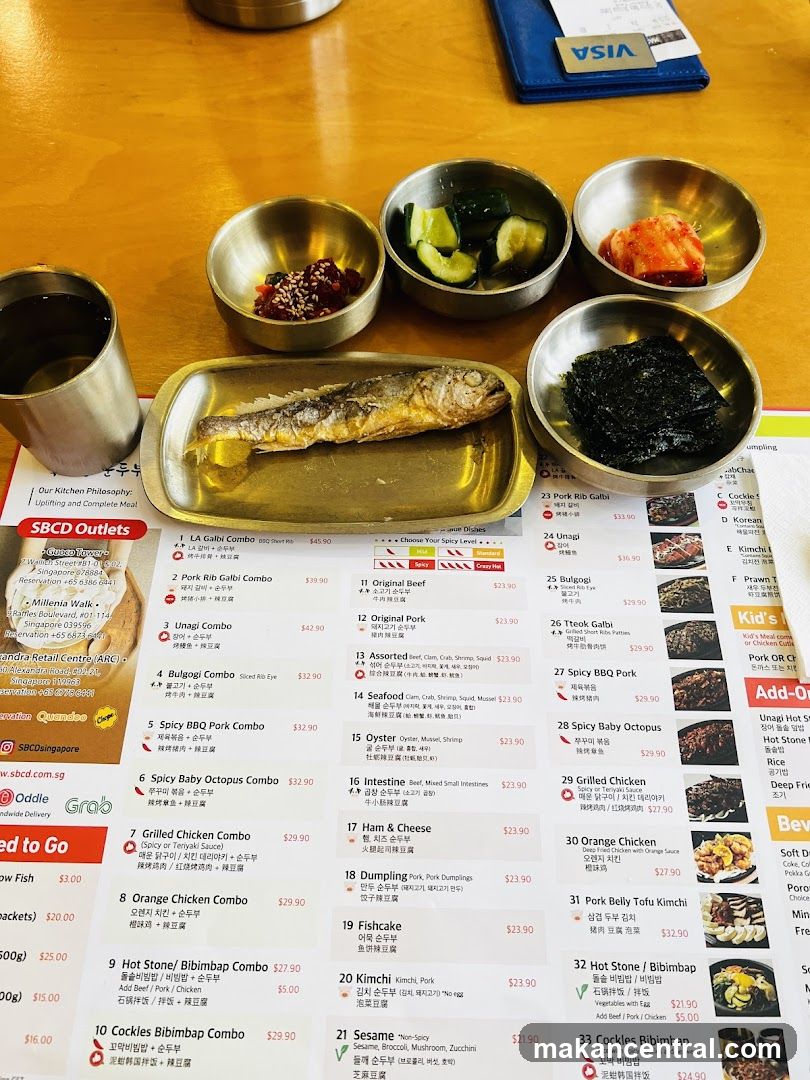 SBCD Outlets Menu