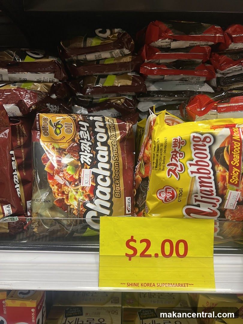 Ramen Noodles on Shelf