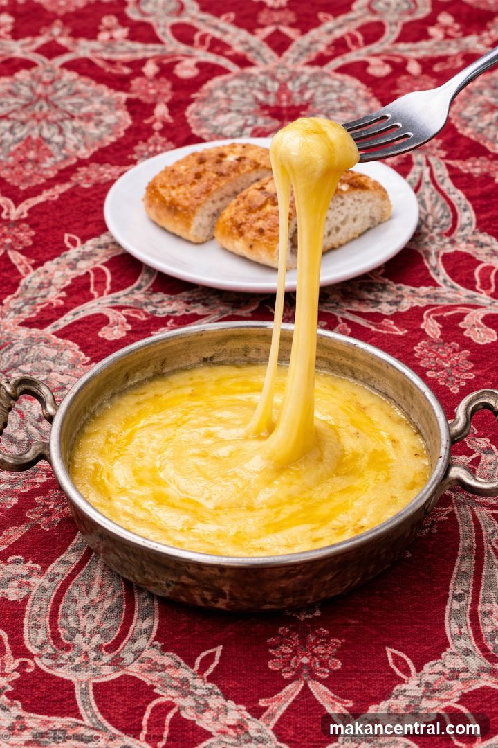 Melted Cheese with Bread
