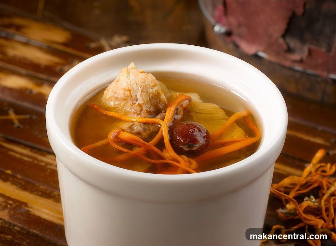Herbal Soup with Cordyceps