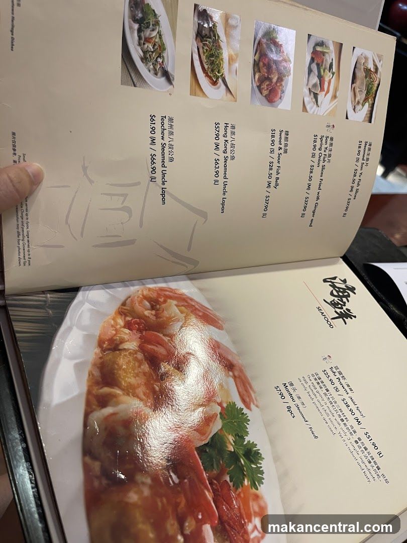 Seafood Menu