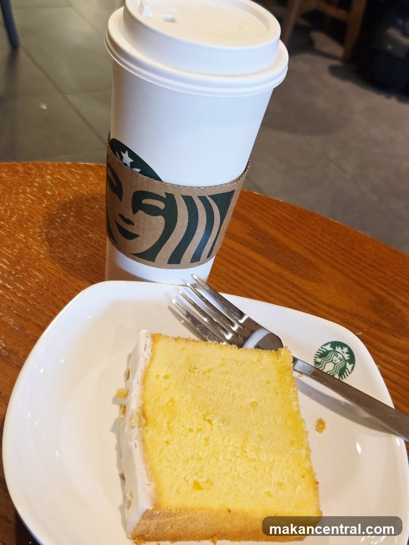 Starbucks Coffee and Cake