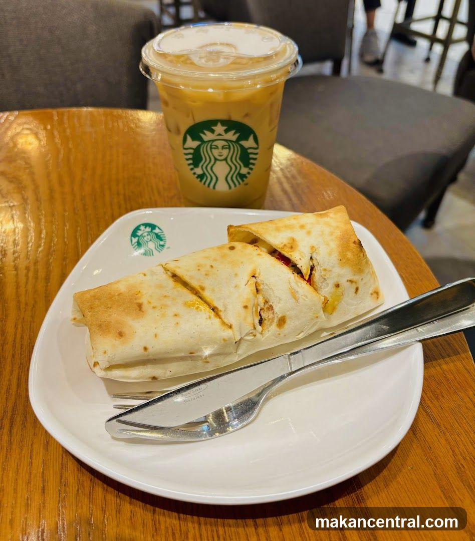 Starbucks Coffee and Wrap