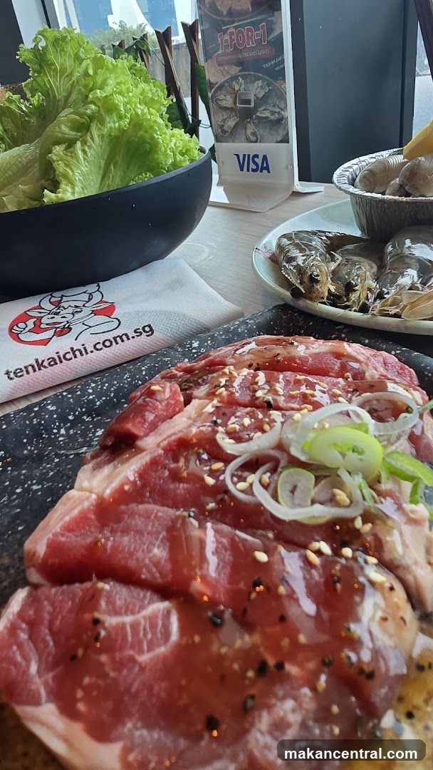 Marinated Beef and Seafood