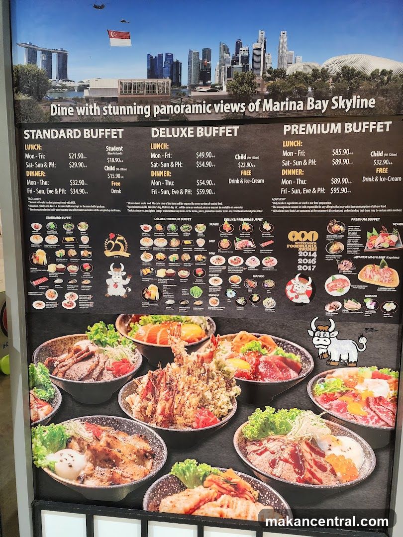 Buffet Menu with Marina Bay Skyline View
