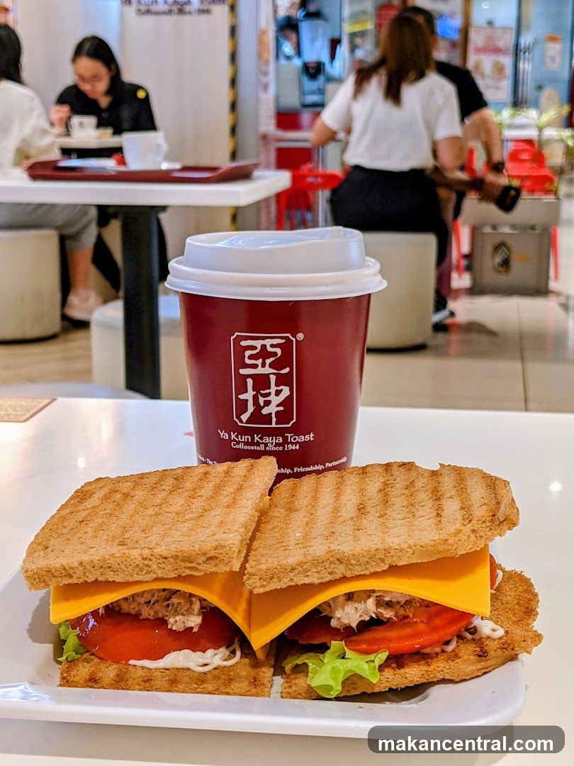 Ya Kun Kaya Toast Sandwich and Coffee