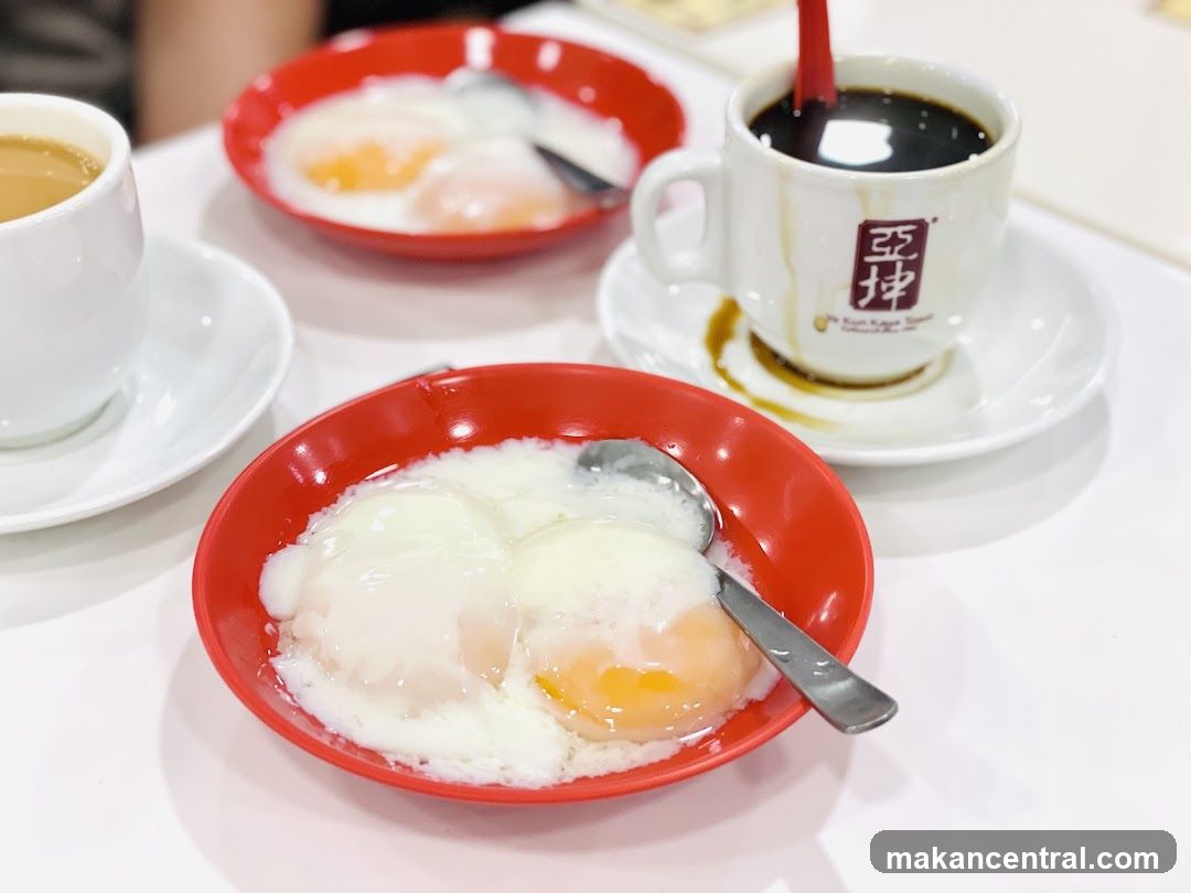 Soft-boiled eggs and coffee