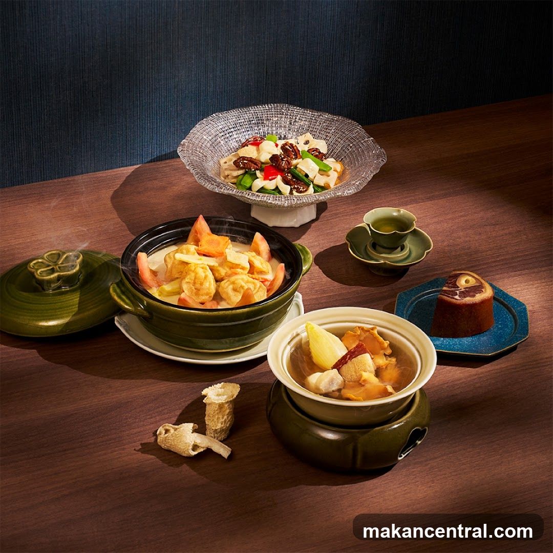 Assortment of Dishes and Dessert