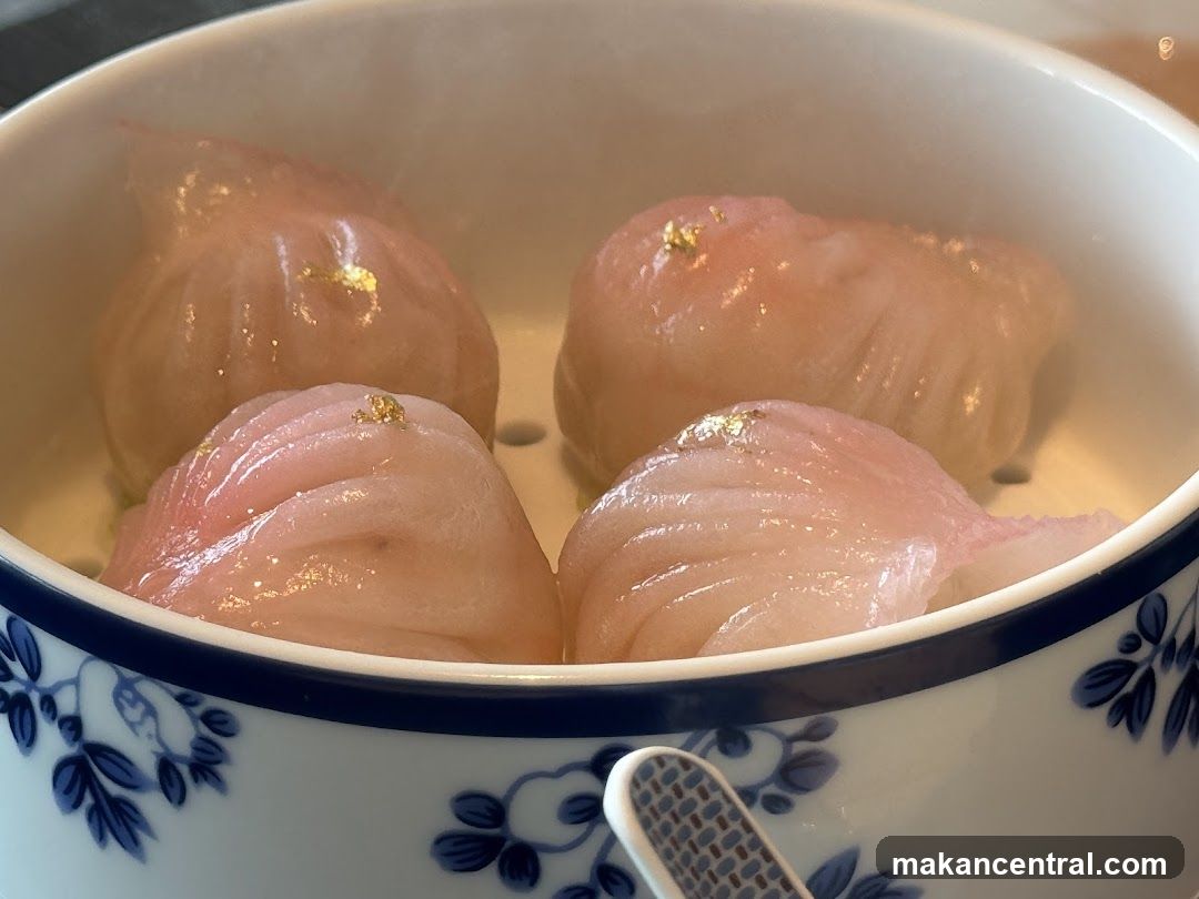 Steamed Dumplings with Gold Leaf