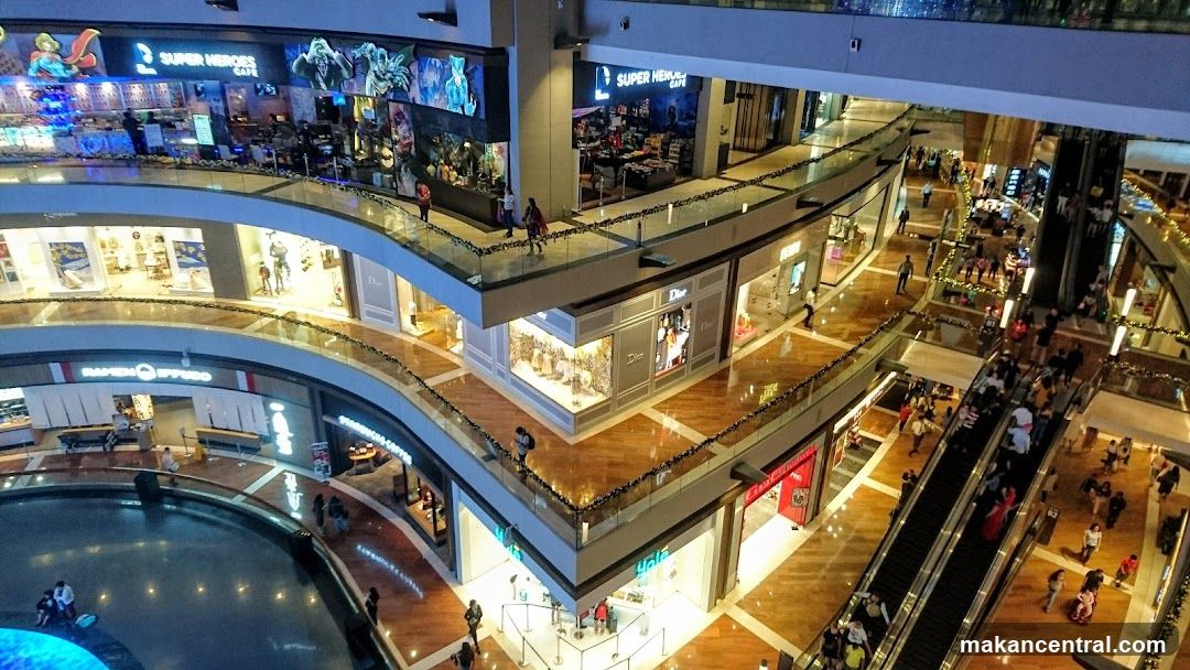 Interior of a multi-level shopping mall