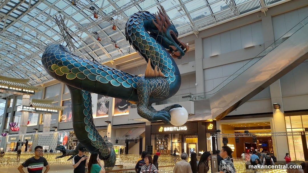 Giant Dragon Sculpture in Shopping Mall