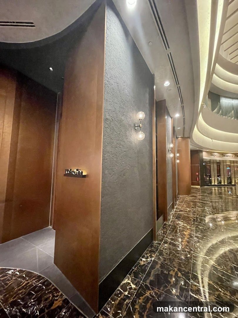 Interior hallway with marble flooring