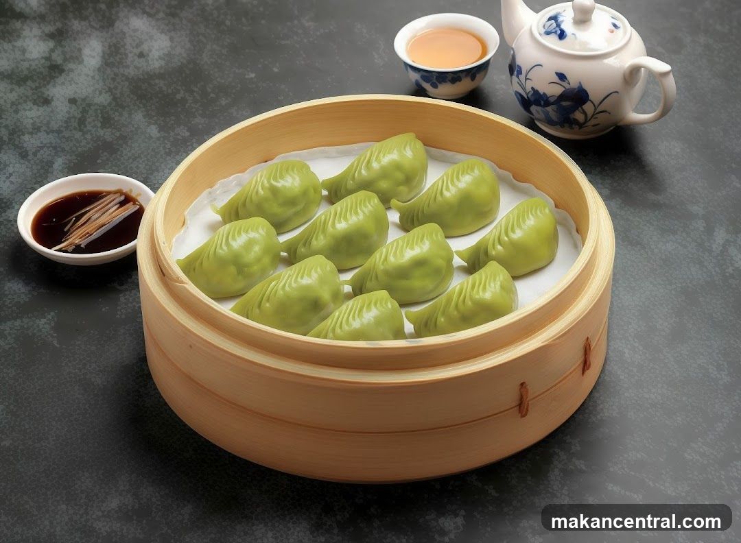 Steamed Green Dumplings