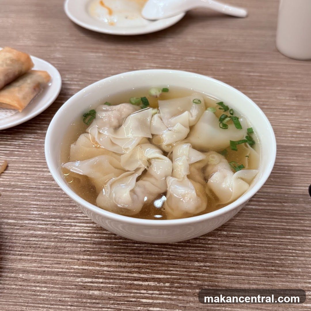 Wonton Soup and Spring Rolls
