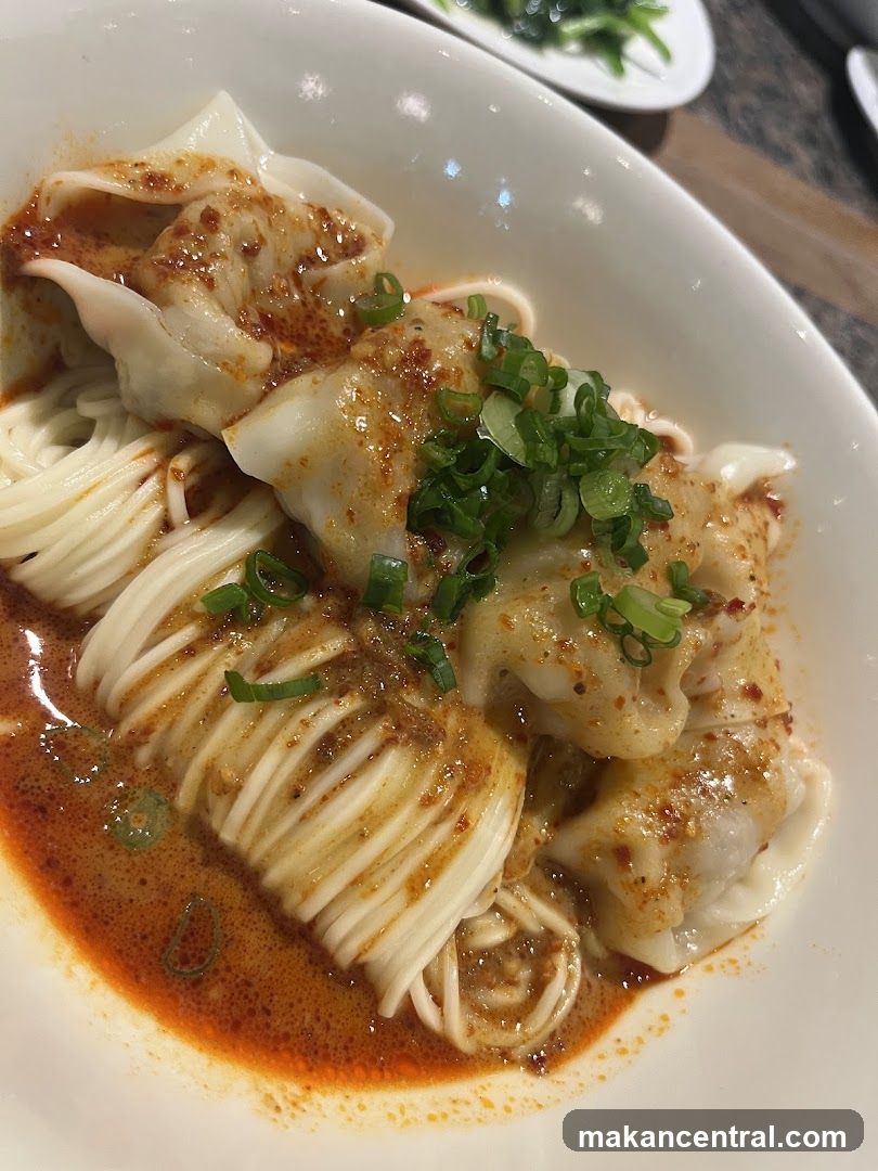 Spicy Wontons with Noodles