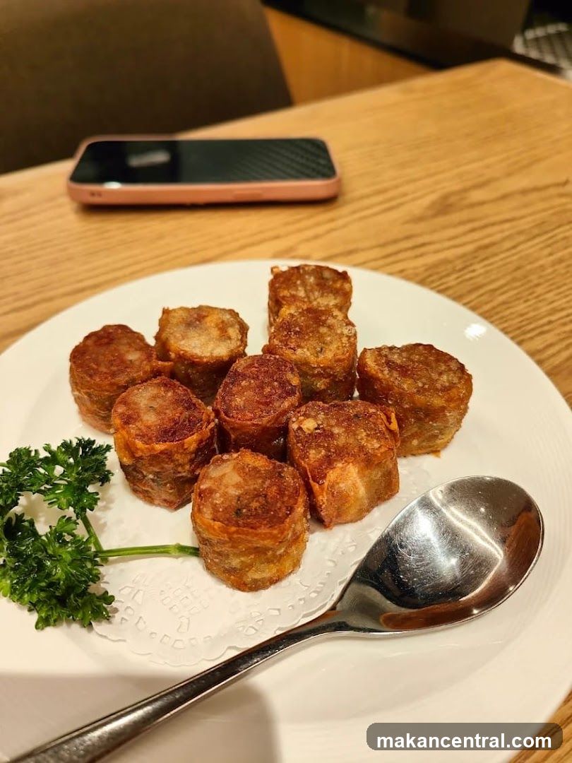Fried Rolls with Parsley and Spoon