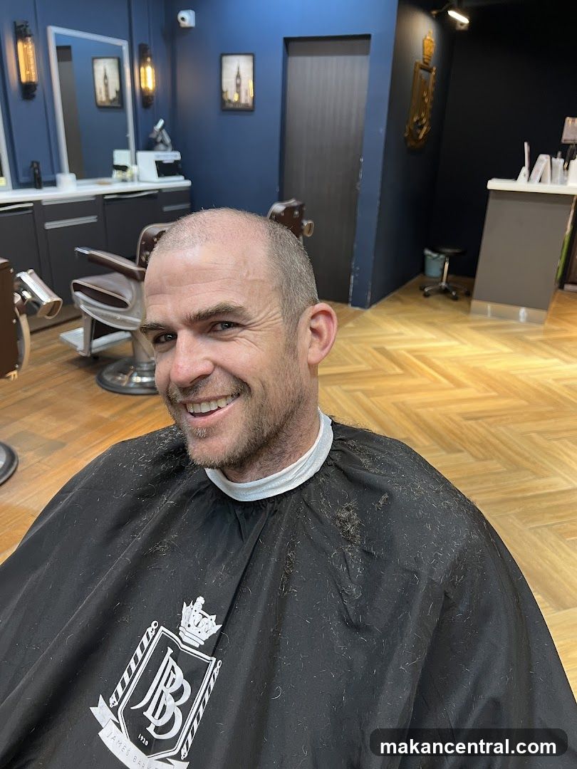 Barber Shop Interior with Client