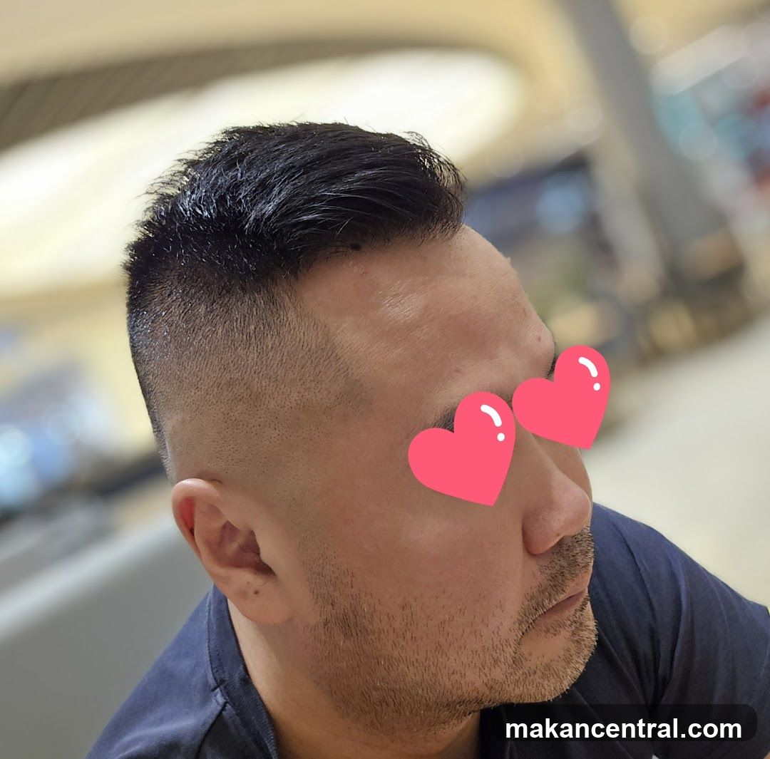 Man with a fresh haircut
