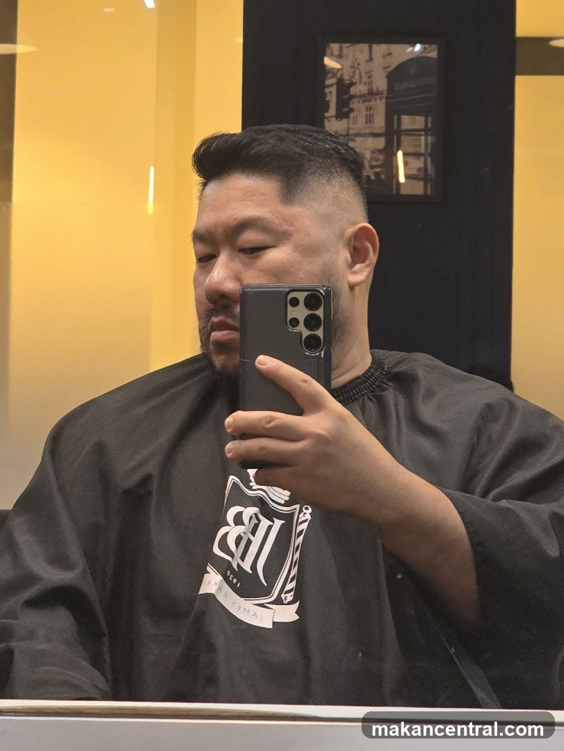 Man in Barber Cape