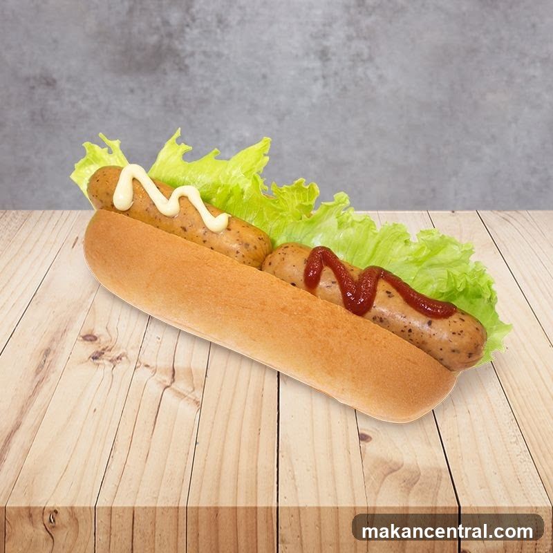 Hot Dog with Condiments
