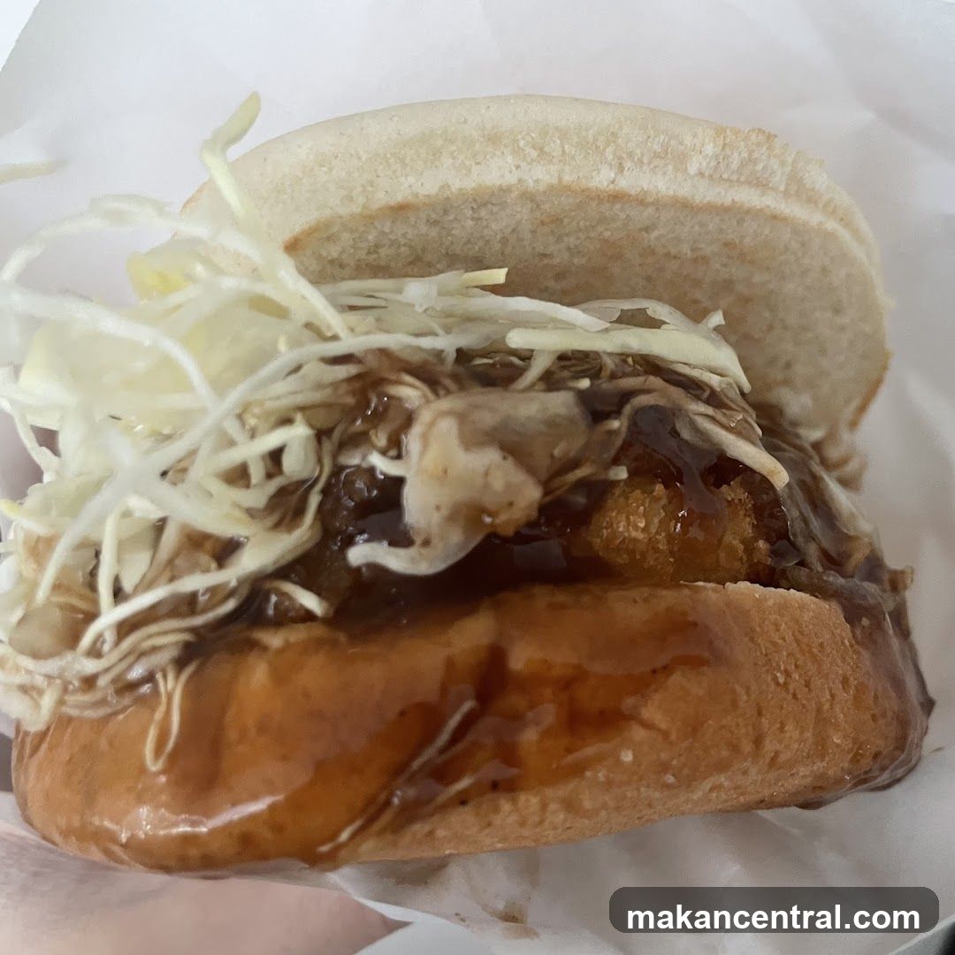 Burger with Shredded Cabbage and Sauce