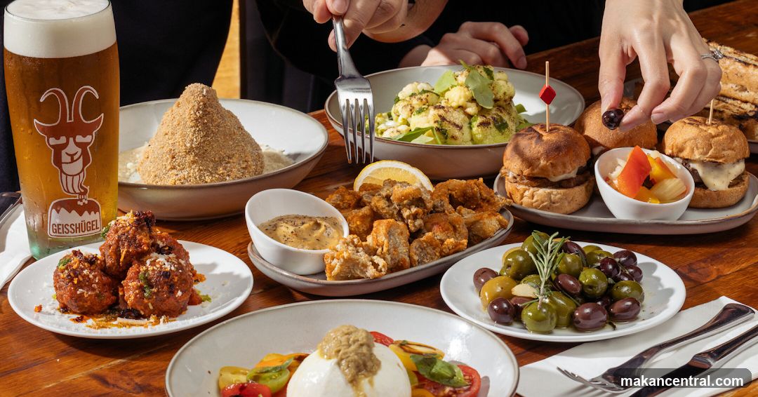 Assortment of Appetizers and Drinks