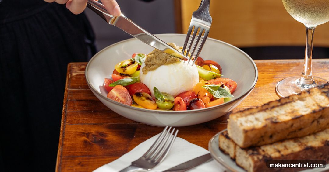 Burrata with Tomatoes and Grilled Bread